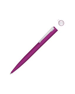 Металлическая шариковая ручка soft touch Brush gum, розовый