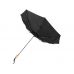 Birgit, складной ветроустойчивой зонт диаметром 21 дюйм из переработанного ПЭТ, черный