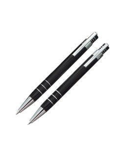 Набор Эльба: ручка шариковая, механический карандаш в футляре черный