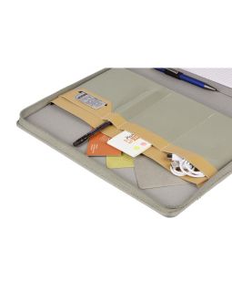 Портфолио А4 из RPET на молнии Harvey, 40 л FSC бумаги, серый-foto7