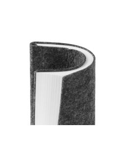 Блокнот из RPET-фетра А5 Felt, гибкая обложка, 80 листов 70 гр/м2 белой бумаги, темно-серый-foto5