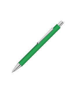 Ручка шариковая металлическая Pyra soft-touch с зеркальной гравировкой, зеленый