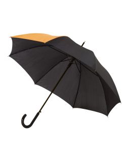 Зонт-трость Lucy 23 полуавтомат, черный/оранжевый