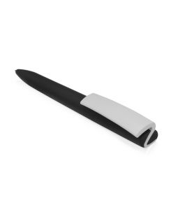 Ручка пластиковая soft-touch шариковая Zorro, черный/белый-foto5