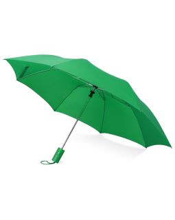 Зонт складной Tulsa, полуавтоматический, 2 сложения, с чехлом, зеленый