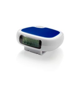Трекинговый шагомер с экраном LCD Trackfast, белый/синий
